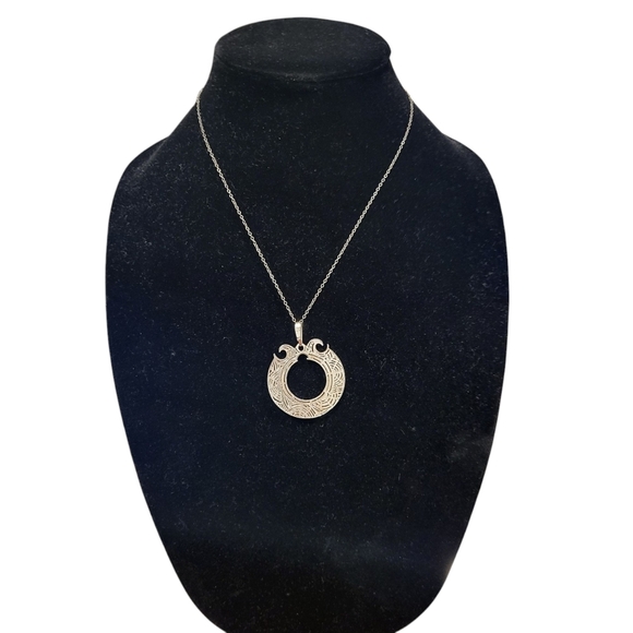 Kordes Lichtenfels | Vintage Germany MCM Silver 835 Signed Medallion Necklace - Picture 3 of 6